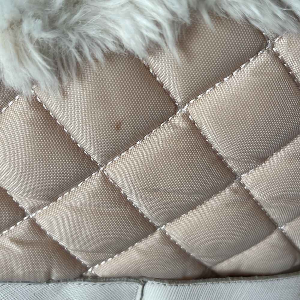 Michael Kors Fulton Quilted Rubber boots Size 10 Beige Cream Gold Like new - Picture 9 of 16
